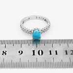 انگشتر فیروزه نیشابوری نقره زنانه طرح کمند - Image 4