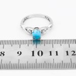 انگشتر فیروزه نیشابوری نقره زنانه طرح شاهدخت - Image 4