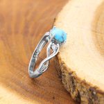 انگشتر فیروزه نیشابوری نقره زنانه طرح شاهدخت - Image 2