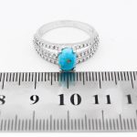 انگشتر فیروزه نیشابوری نقره زنانه طرح فوزیه - Image 4