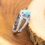 انگشتر فیروزه نیشابوری نقره زنانه طرح هلن - Image 2