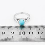 انگشتر فیروزه نیشابوری نقره زنانه طرح مادام - Image 4