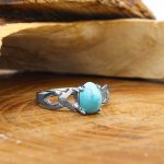 انگشتر فیروزه نیشابوری نقره زنانه طرح مادام - Image 3