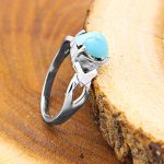 انگشتر فیروزه نیشابوری نقره زنانه طرح مادام - Image 2