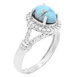 انگشتر فیروزه نیشابوری نقره زنانه طرح سیما