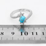 انگشتر فیروزه نیشابوری نقره زنانه طرح نیکا - Image 4