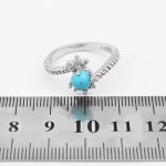 انگشتر فیروزه نیشابوری نقره زنانه طرح فارا - Image 4