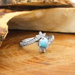 انگشتر فیروزه نیشابوری نقره زنانه طرح فارا - Image 2