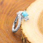 انگشتر فیروزه نیشابوری نقره زنانه طرح فارا - Image 3