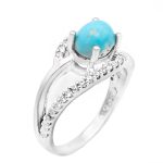 انگشتر فیروزه نیشابوری نقره زنانه طرح ملکه