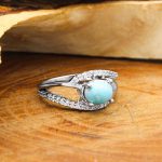 انگشتر فیروزه نیشابوری نقره زنانه طرح ملکه - Image 2
