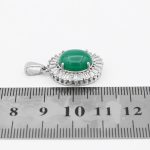 گردنبند عقیق سبز نقره زنانه طرح ماه صنم - Image 4