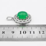 گردنبند عقیق سبز نقره زنانه طرح گلاره - Image 4