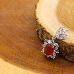 گردنبند عقیق سرخ یمنی نقره زنانه طرح مهنا - Image 2