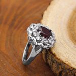 انگشتر گارنت نقره زنانه طرح آرامش - Image 3