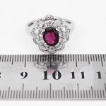 انگشتر گارنت نقره زنانه طرح آرامش - Image 4