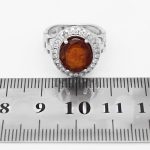 انگشتر گارنت نقره زنانه طرح فهیمه - Image 4