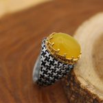 انگشتر شرف الشمس نقره مردانه طرح حبیب - Image 2