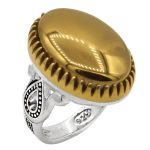 انگشتر حدید صینی نقره مردانه طرح آفتاب یزدان