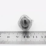 انگشتر حدید صینی نقره زنانه طرح متین + حکاکی - Image 4