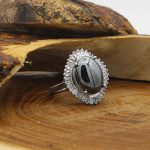 انگشتر حدید صینی نقره زنانه طرح متین + حکاکی - Image 3