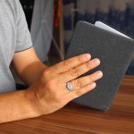 انگشتر حرز امام جواد (ع) نقره زنانه و مردانه دست ساز طرح قلم زنی افتخار - Image 3