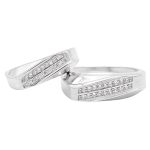 ست حلقه نقره زنانه و مردانه طرح میهن