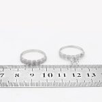 حلقه و پشت حلقه نقره زنانه طرح سیتا - Image 4