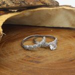 حلقه و پشت حلقه نقره زنانه طرح سیتا - Image 2