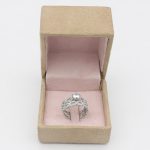 حلقه و پشت حلقه نقره زنانه طرح ریحان - Image 3