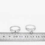 حلقه و پشت حلقه نقره زنانه طرح لمیس - Image 4