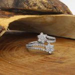 حلقه تک نگین نقره زنانه طرح میا - Image 3