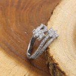 حلقه تک نگین نقره زنانه طرح میا - Image 2