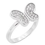 حلقه تک نگین نقره زنانه طرح لنا