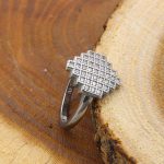 حلقه تک نگین نقره زنانه طرح حوا - Image 2