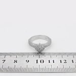 حلقه تک نگین نقره زنانه طرح وارسته - Image 4