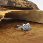 حلقه تک نگین نقره زنانه طرح کیتی - Image 2