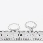 حلقه و پشت حلقه نقره زنانه طرح وحیدا - Image 4