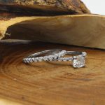 حلقه و پشت حلقه نقره زنانه طرح وحیدا - Image 2