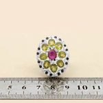 انگشتر چند سنگ نقره مردانه دست ساز طرح جمال - Image 4