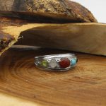 انگشتر چند سنگ نقره زنانه و مردانه دست ساز طرح پناه + حرز امام جواد (ع) - Image 2