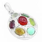 گردنبند چند سنگ نقره زنانه و مردانه طرح زمانه + حرز امام جواد (ع)