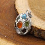 گردنبند چند سنگ نقره زنانه و مردانه طرح معنا + حرز امام جواد (ع) - Image 2