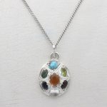 گردنبند چند سنگ نقره زنانه و مردانه طرح معنا + حرز امام جواد (ع) - Image 3