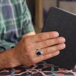 انگشتر آمیتیست نقره مردانه طرح سبو - Image 3