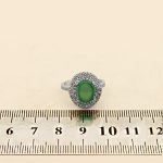 انگشتر عقیق سبز نقره زنانه طرح شریفه + حرز امام جواد (ع) + آیت الکرسی - Image 4