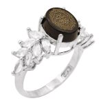 انگشتر عقیق مشکی نقره زنانه طرح پرستو + حرز امام جواد (ع) + آیت الکرسی