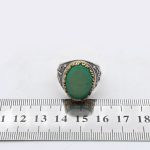 انگشتر عقیق سبز نقره مردانه طرح یا زهرا + حرز امام جواد (ع) + آیت الکرسی - Image 5