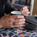 انگشتر عقیق سبز نقره مردانه طرح یا زهرا + حرز امام جواد (ع) + آیت الکرسی - Image 4