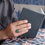 انگشتر عقیق سبز نقره مردانه طرح یا زهرا + حرز امام جواد (ع) + آیت الکرسی - Image 3